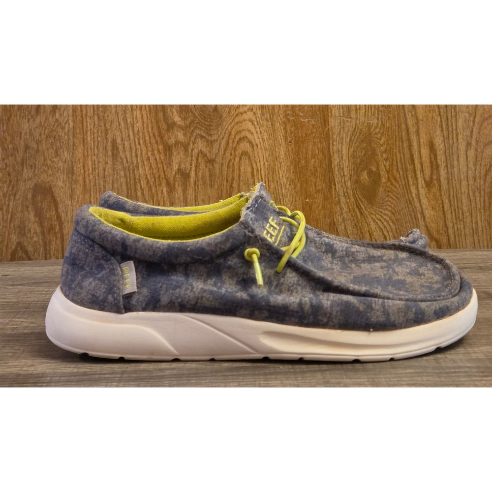 Reef‎ Cushion Coast Casual Slip On Shoes Youth Size 2 Gray Blue